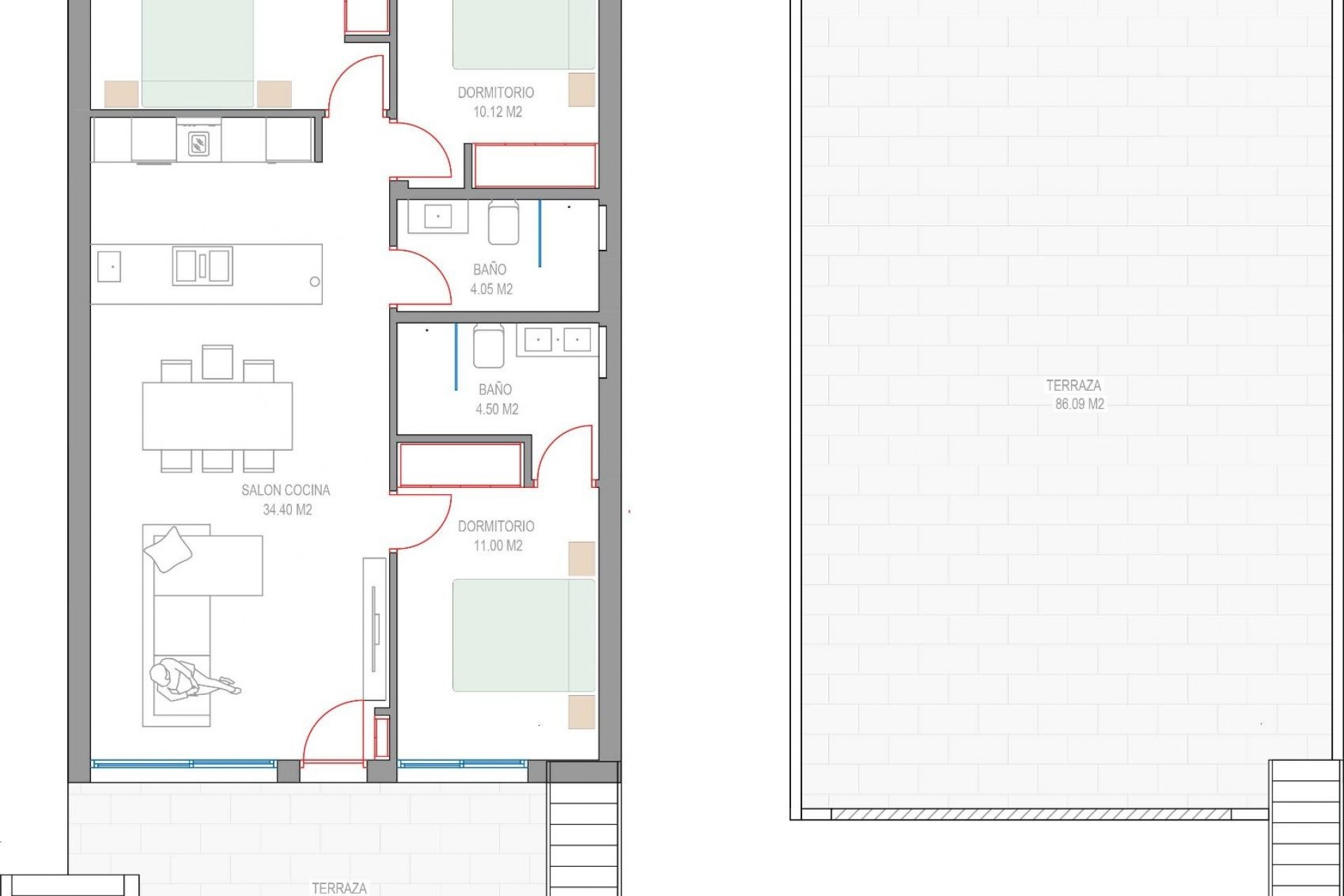 New Build - Bungalow - Pilar de la Horadada - Parque del Mediterraneo