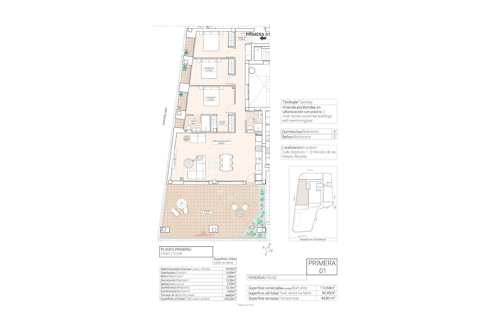 New Build - Flats - Hondón de las Nieves - 03688