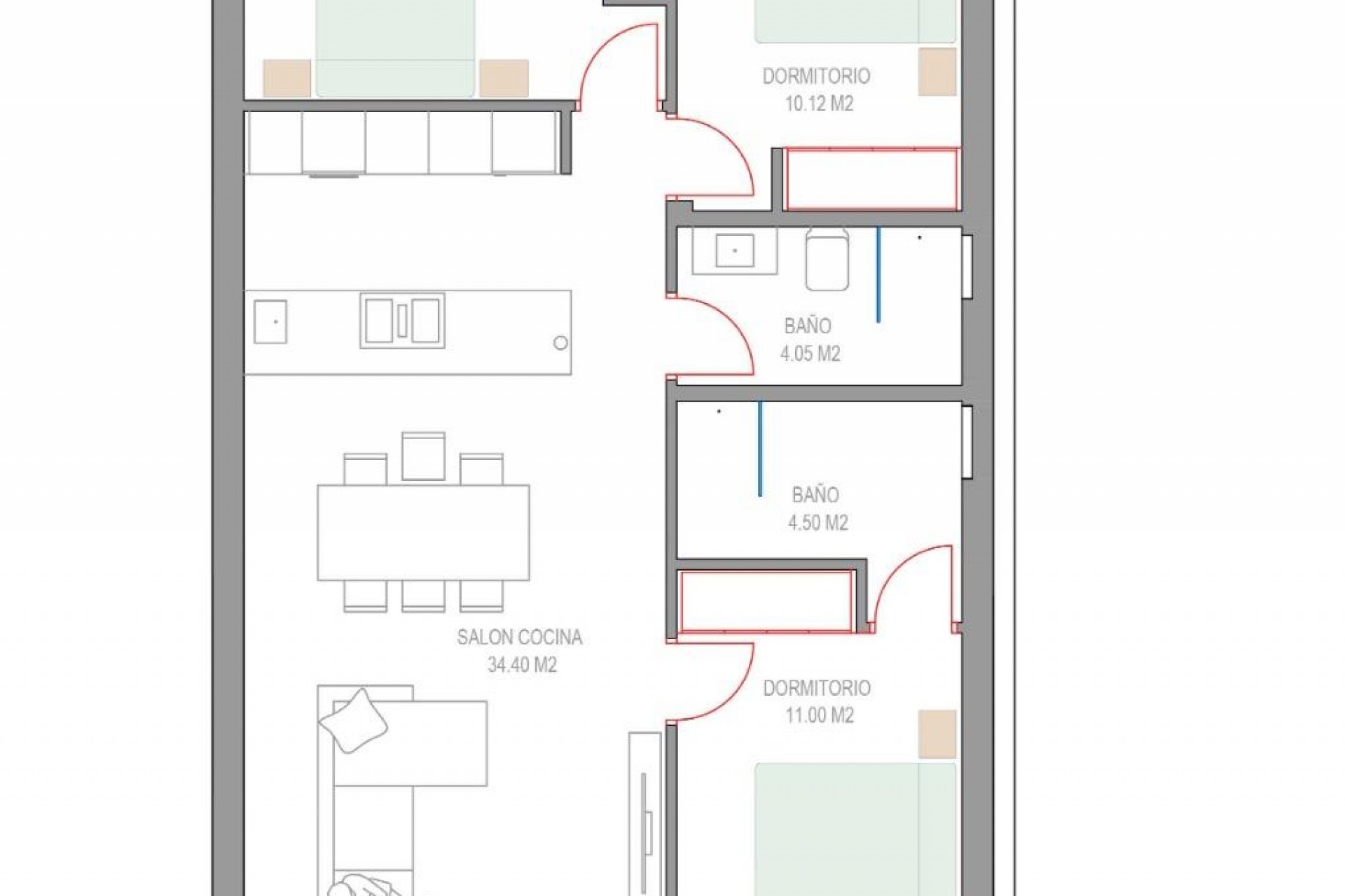 Nieuwbouw - Bungalow - Pilar de la Horadada - Parque del Mediterraneo