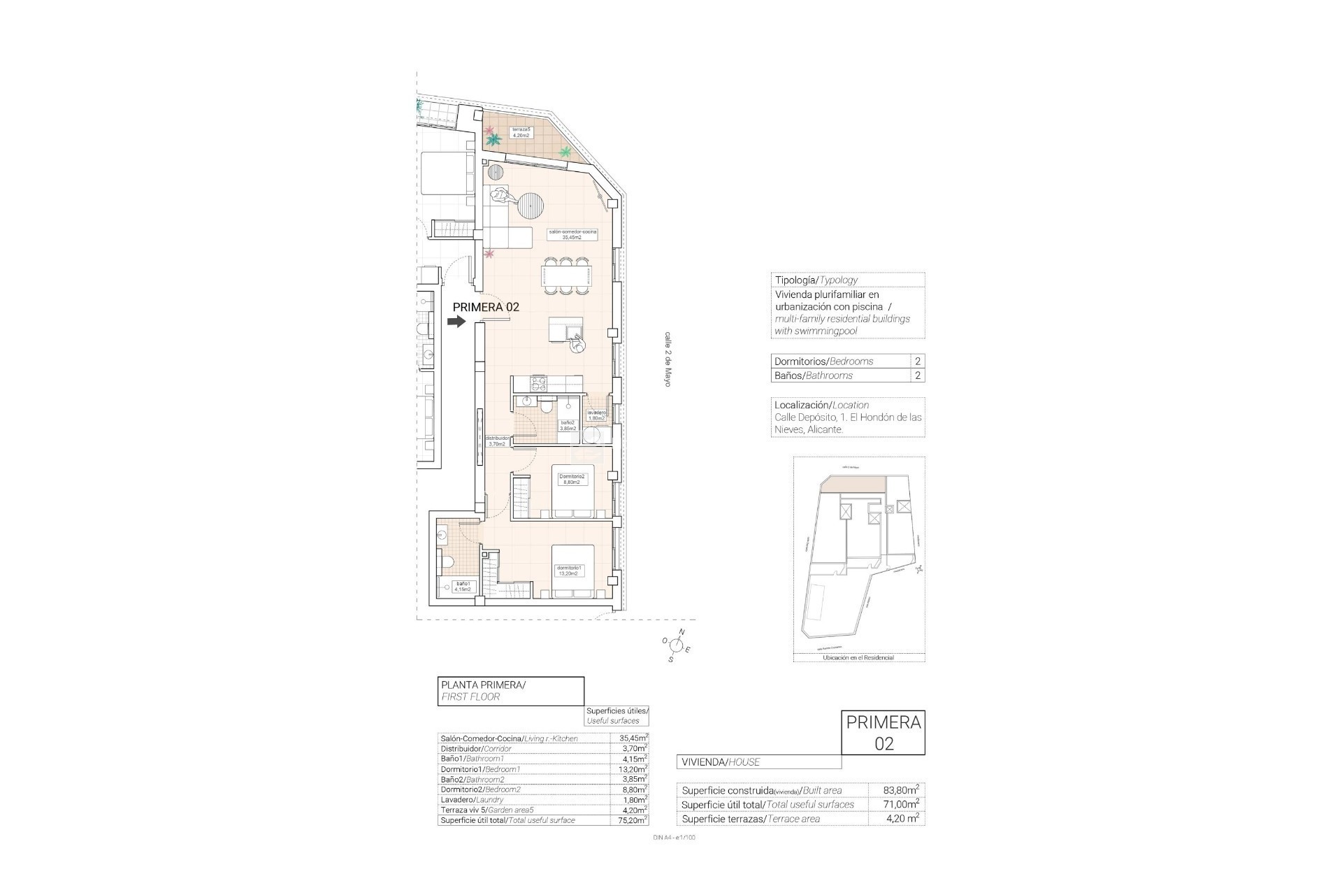 Nieuwbouw - Flats - Hondón de las Nieves - 03688
