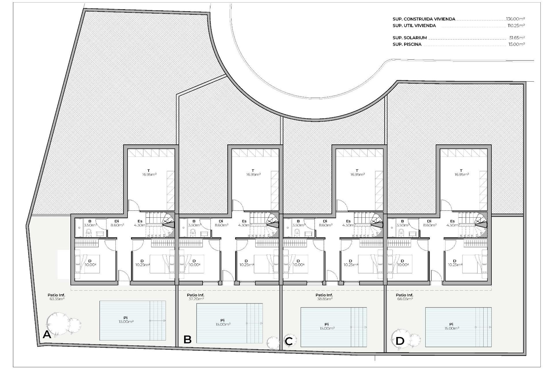 Nieuwbouw - Town House - Mazarrón - Country Club