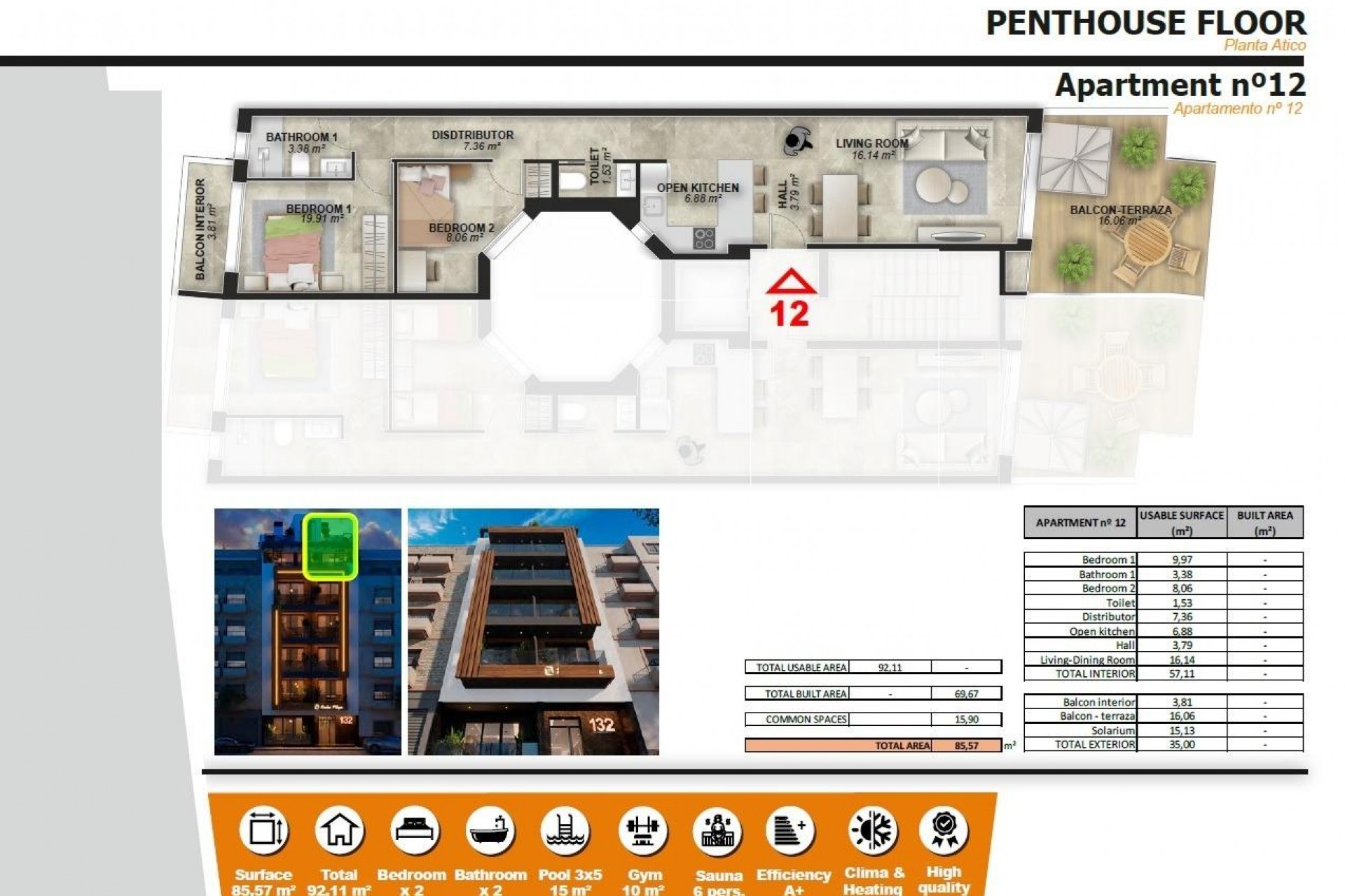 Nouvelle construction - Attique - Torrevieja - Playa de El Cura