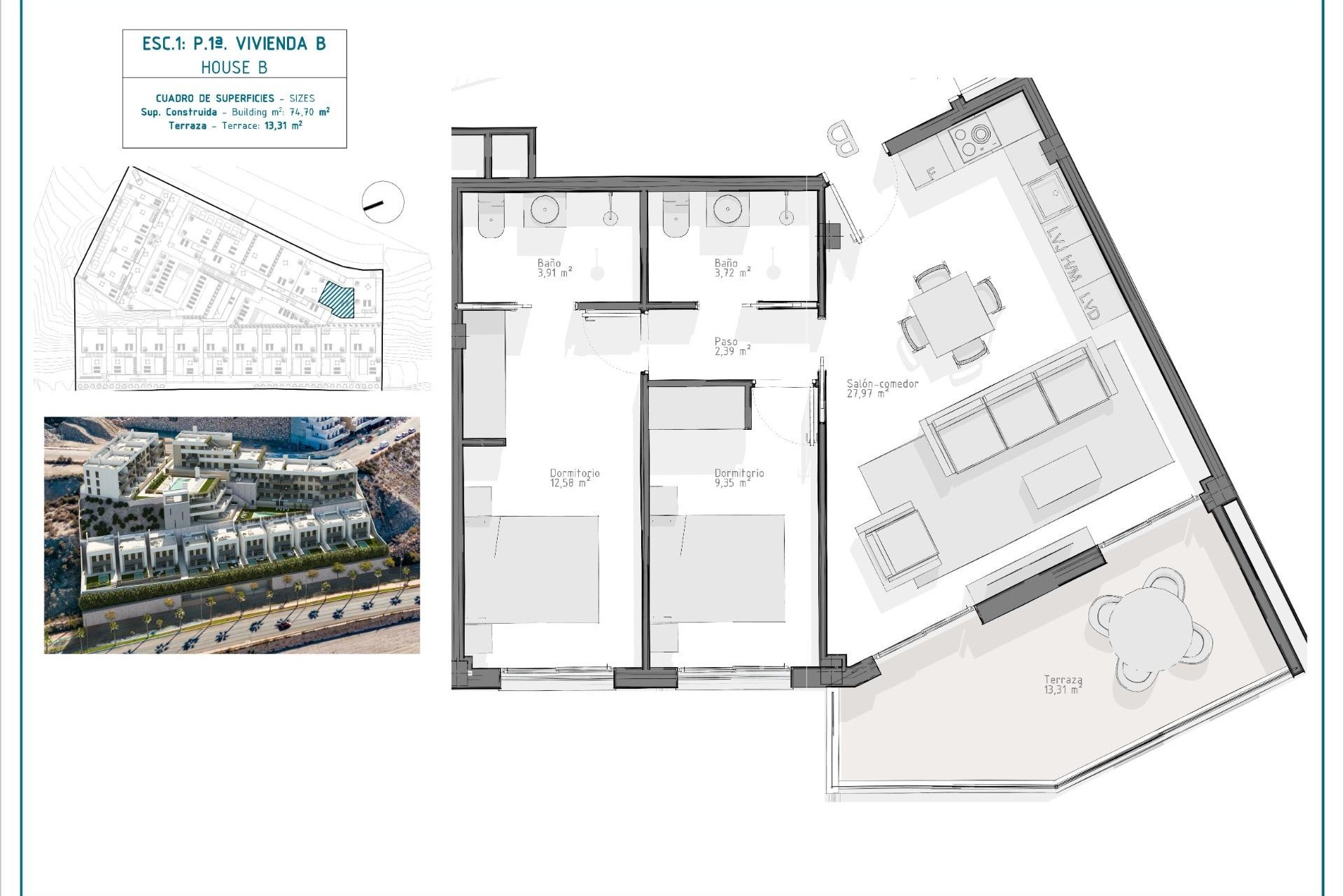 Nowy budynek - Apartment - Aguilas - El Hornillo