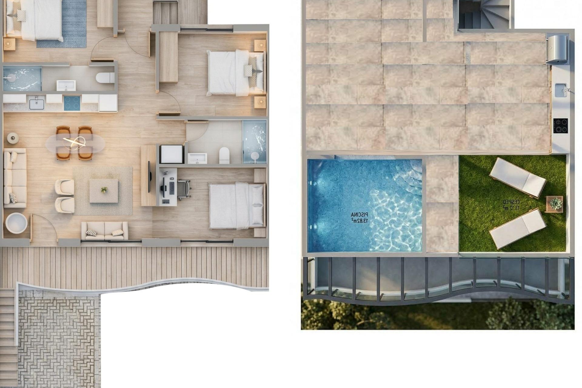 Nowy budynek - Bungalow - Pilar de la Horadada - parques de Andromeda