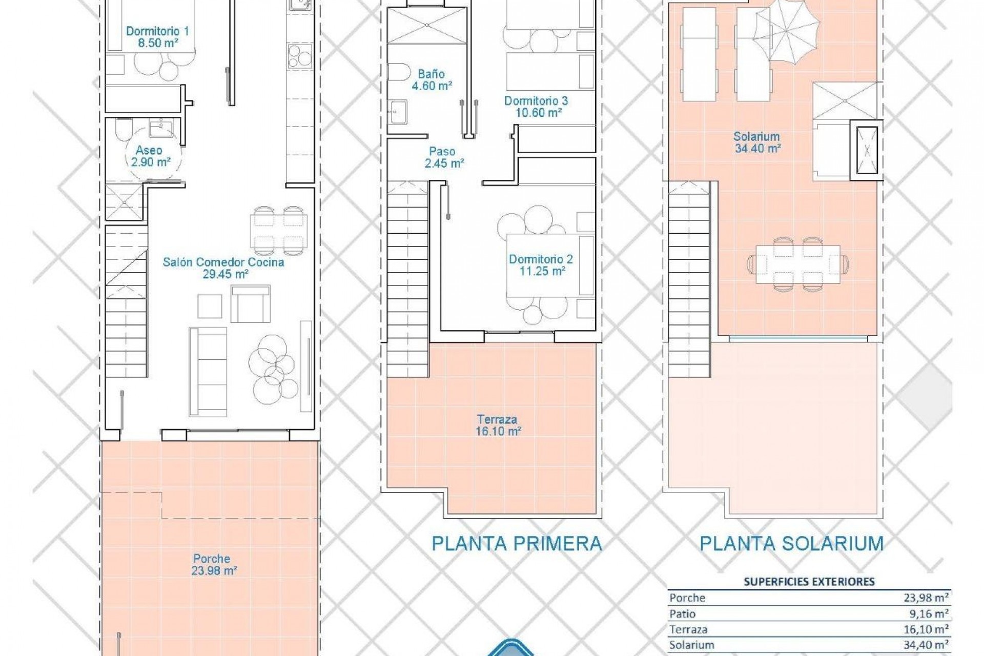 Nowy budynek - Town House - Pilar de la Horadada - Lo Monte