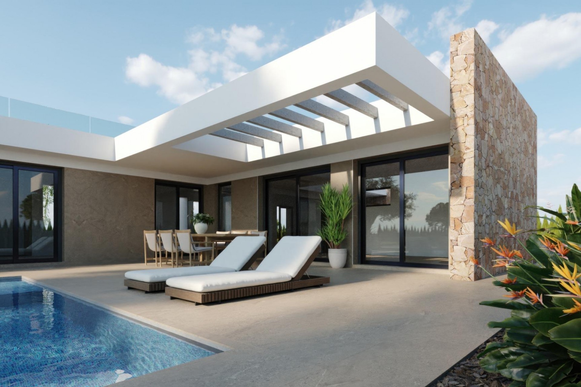 Obra nueva - Villa - Fuente Álamo - Hacienda del Alamo