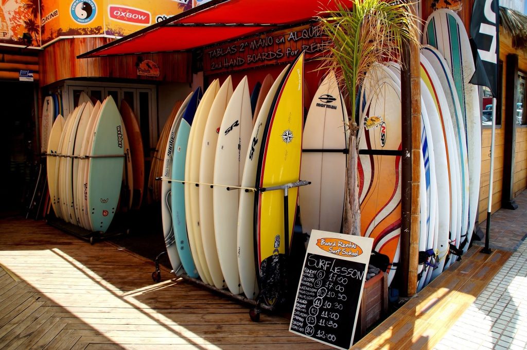magasin de surf à Tenerife