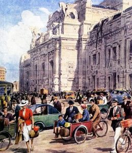 Tráfico en Milán 1943